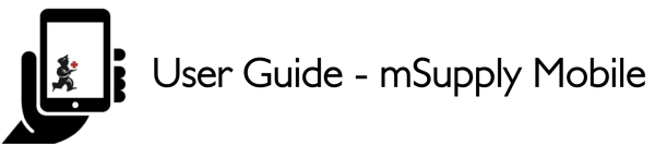 Menú de la Guía del usuario de mSupply Móvil